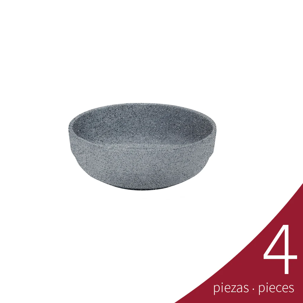 Set de 4 piezas Bowl Embrocable 350 ml, Gray Granite | Tavola
