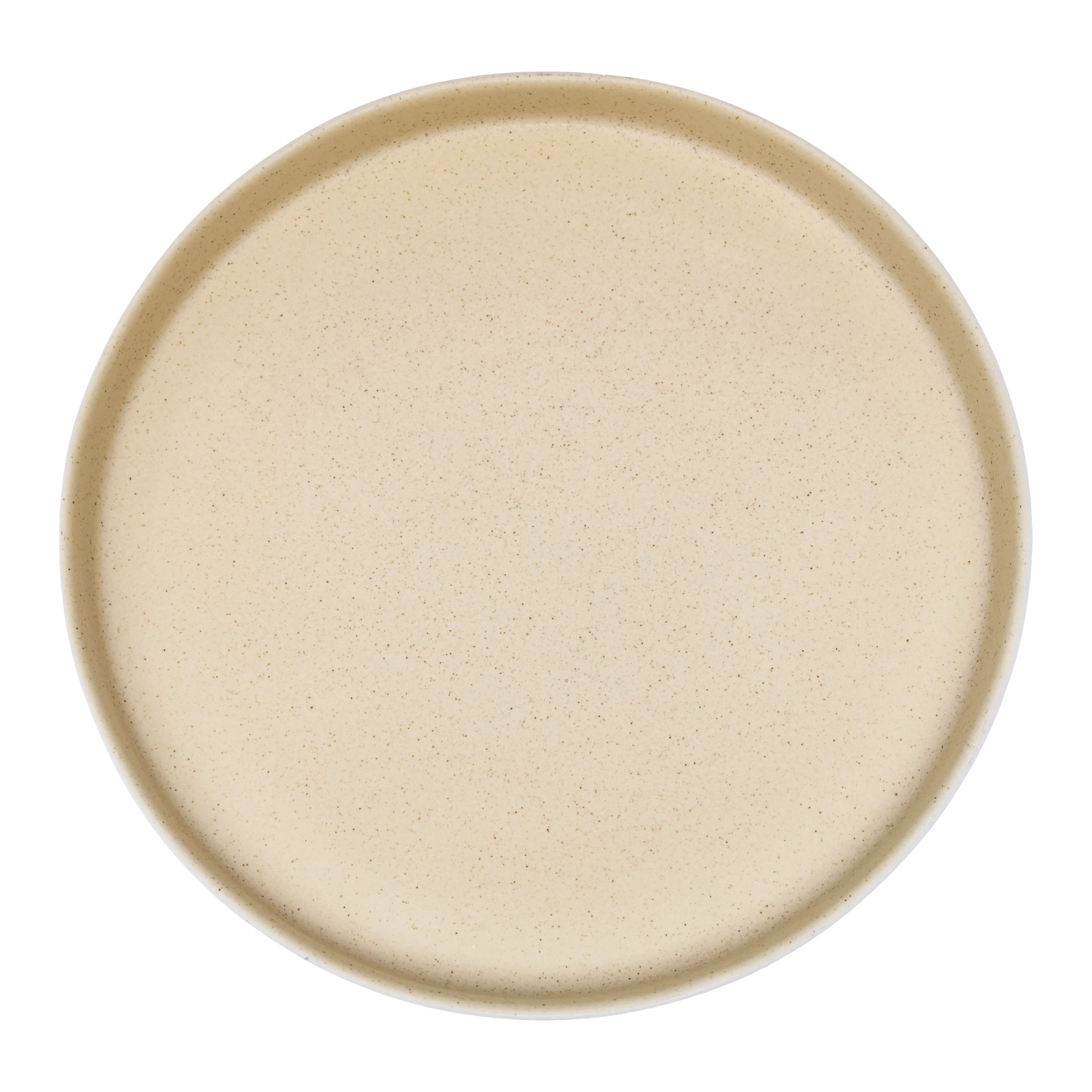 Plato Trinche Arena Mate/Blanco Mate 27 cm | Mediterráneo