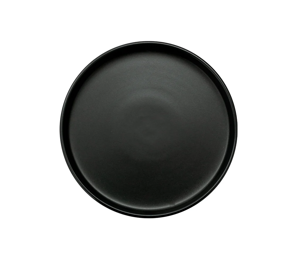 Plato Trinche Negro Mate 19 cm | Mediterráneo