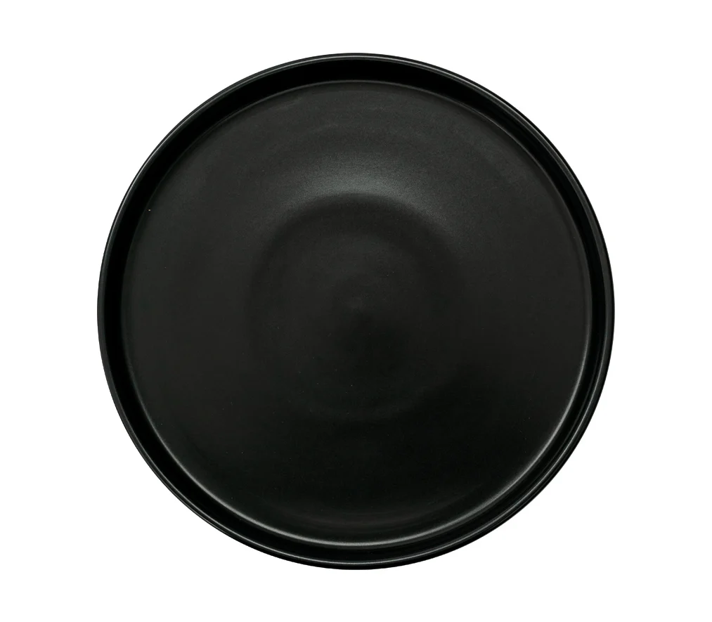 Plato Trinche Negro Mate 23 cm | Mediterráneo