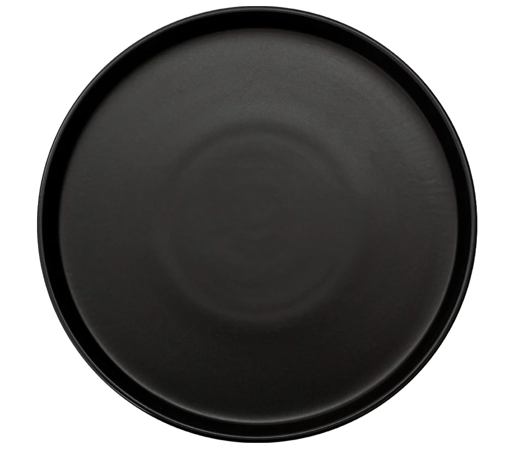 Plato Trinche Negro Mate 27 cm | Mediterráneo