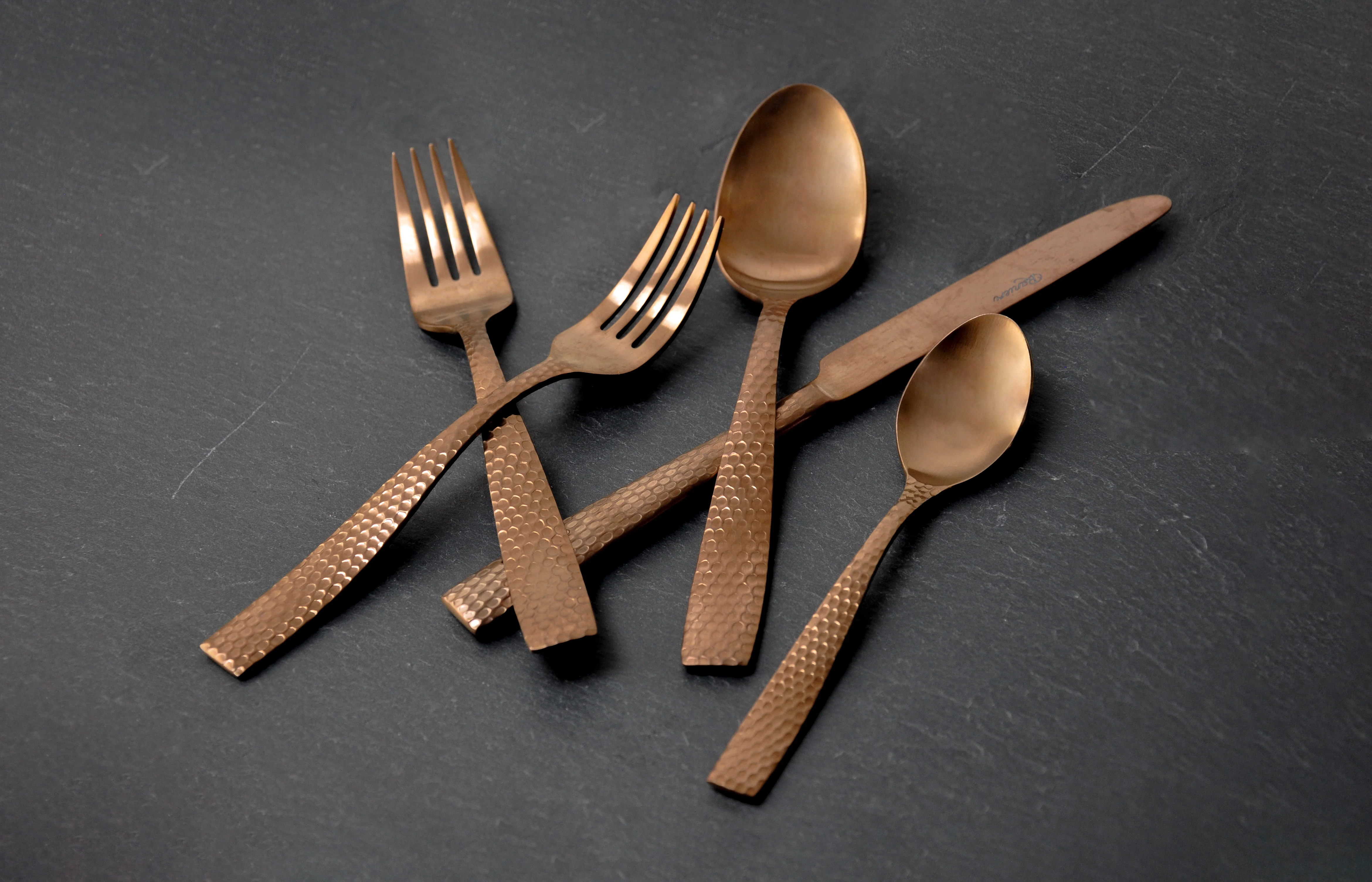 Set de 6 piezas Tenedor Europeo 20 cm | Parma Gold Rose - Image 2