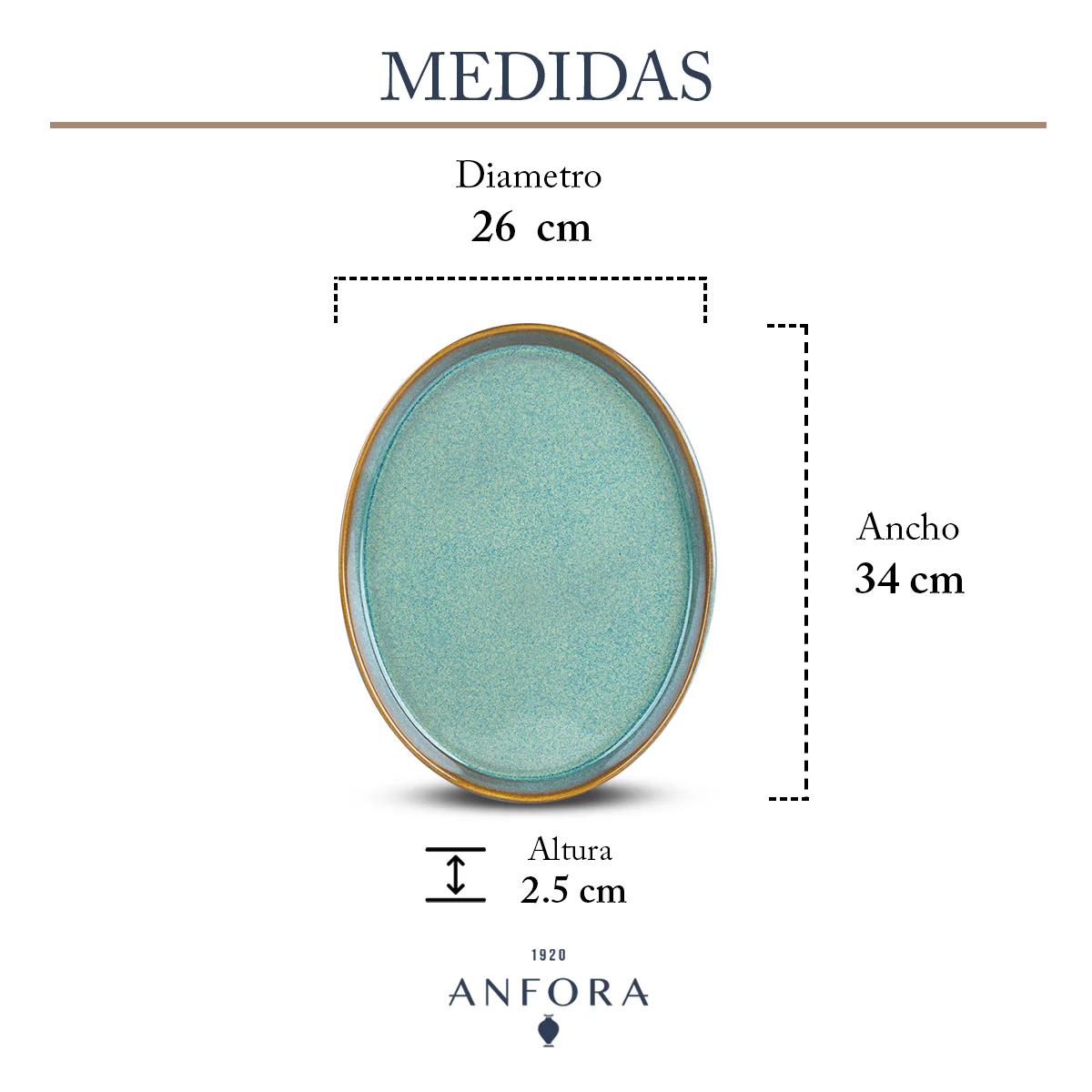 Platón Oval 34 cm | Plana Caribe - Image 3