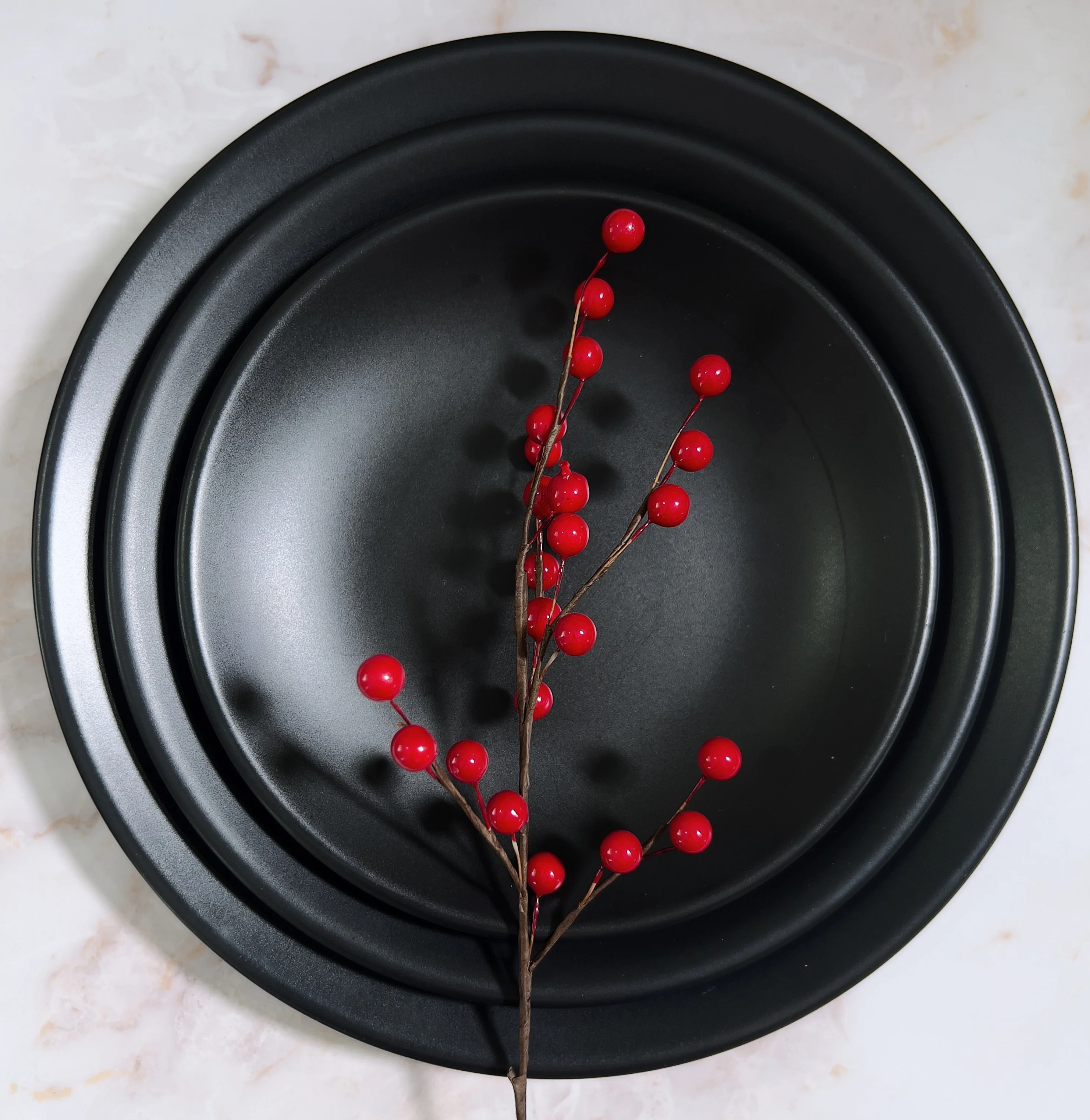 Plato Trinche 15 cm Sin Relieve Negro Mate | Chena - Image 2
