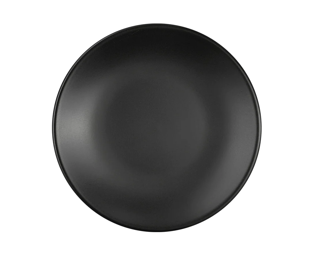 Plato Trinche 23 cm Sin Relieve Negro Mate | Chena