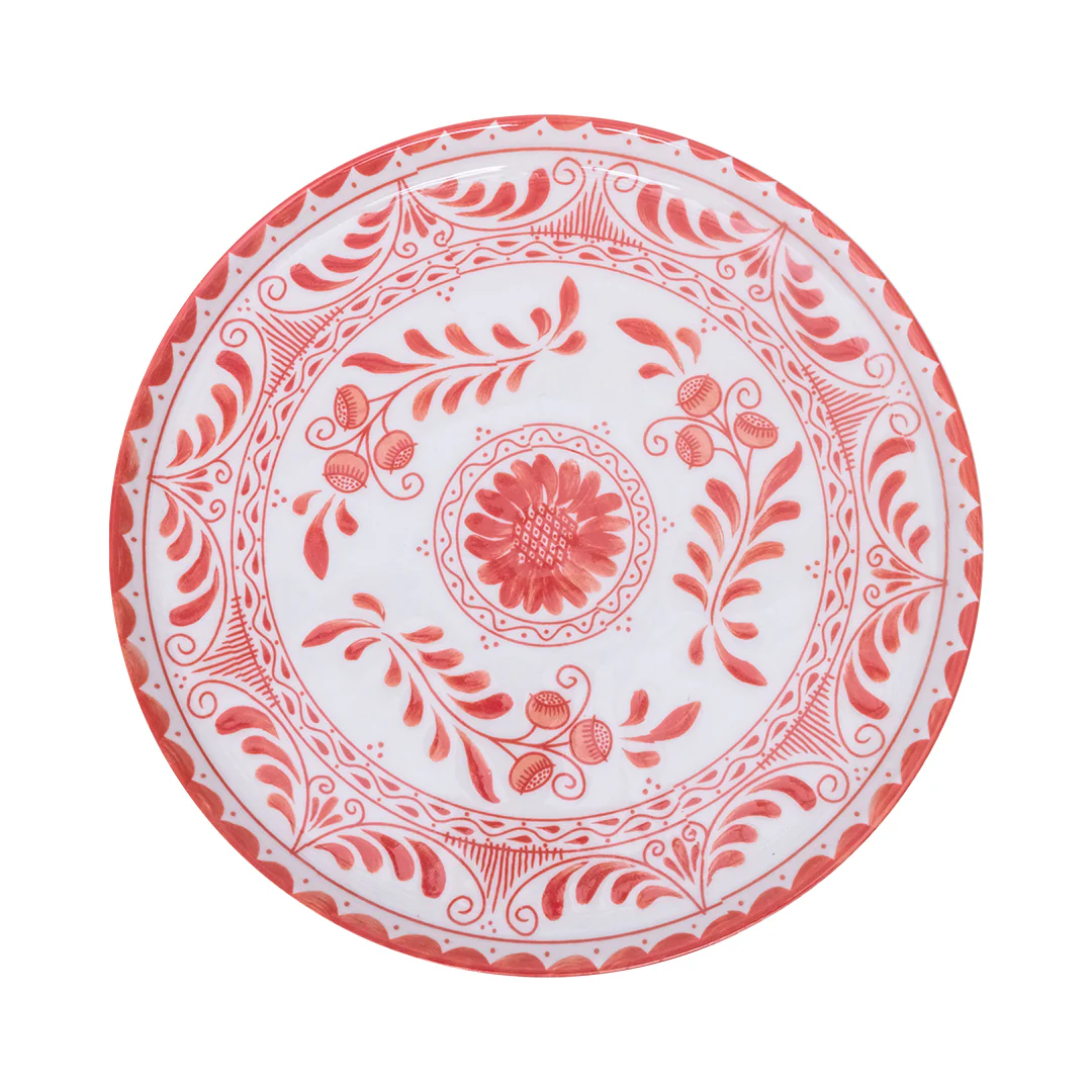 Plato Trinche Plana 27 cm Coral | Motiva 2.0
