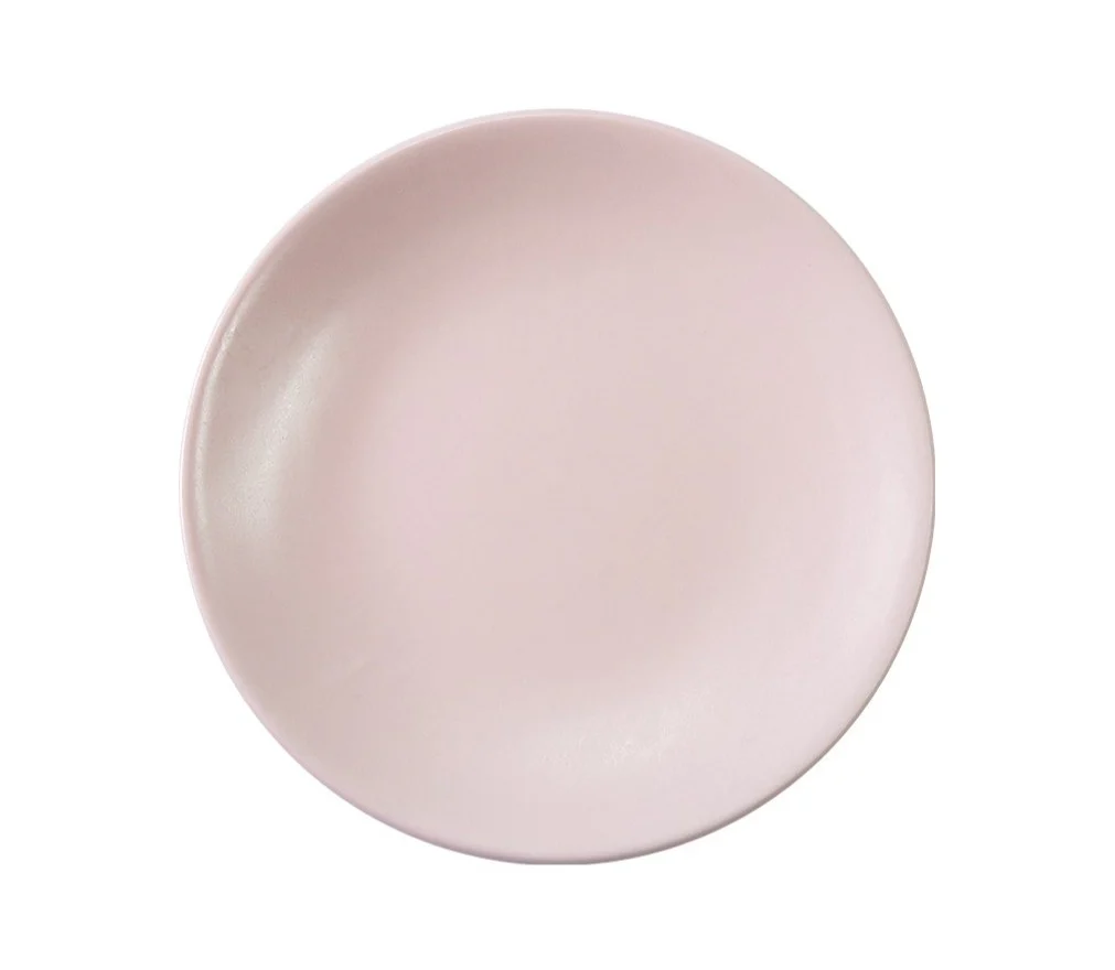 Plato Trinche Sin Relieve de 23 cm | Soft Pink Rosa Mate