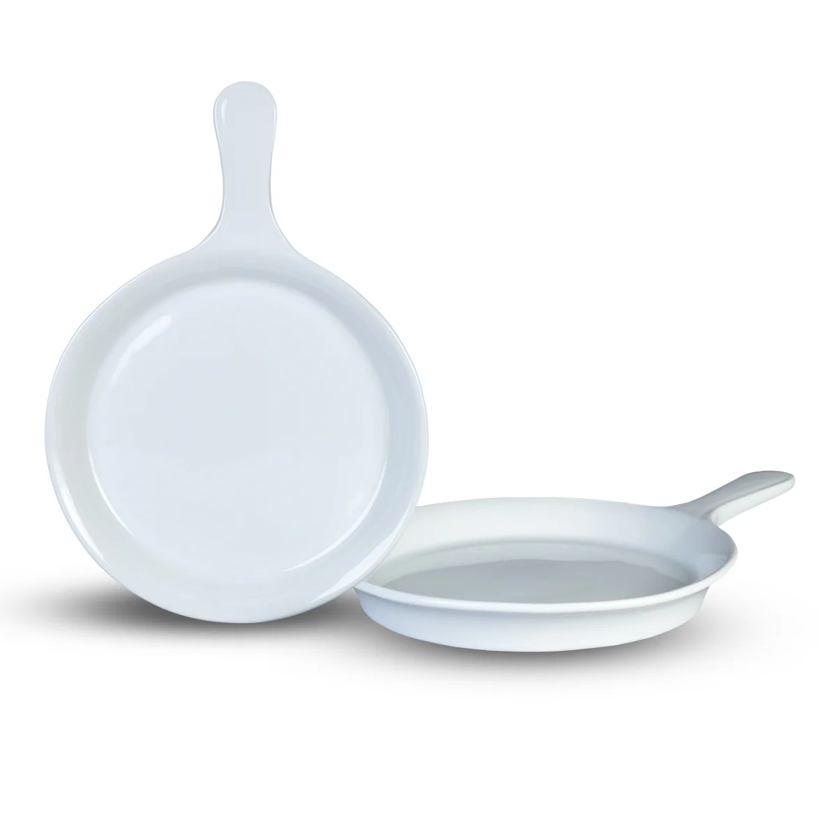 Set de 2 Sartenetas De Porcelana Redondas Blancas Anfora Blanco Polar