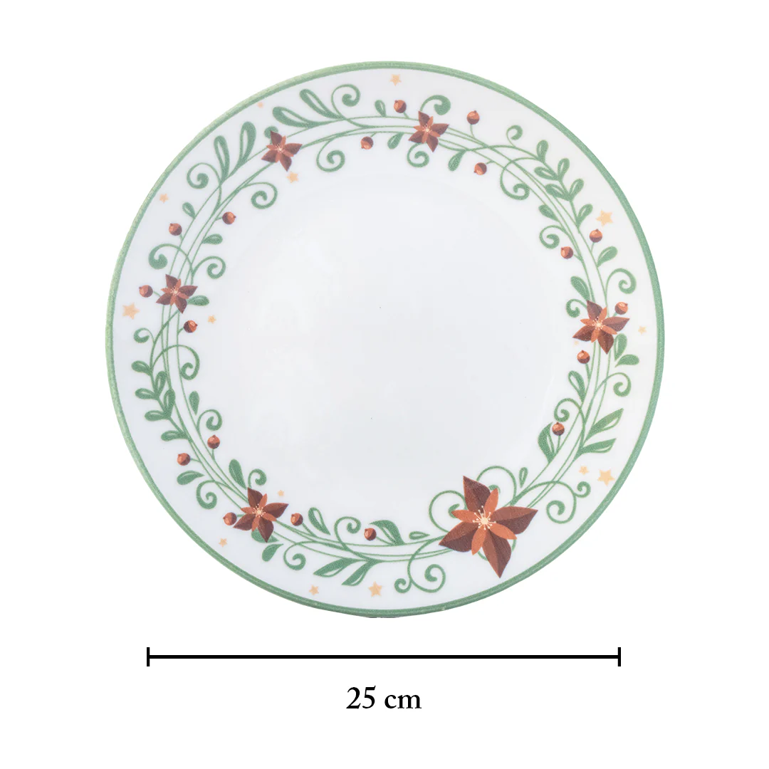 Set 4 Platos Trinche 25 cm Laila Noche Buena - Image 2