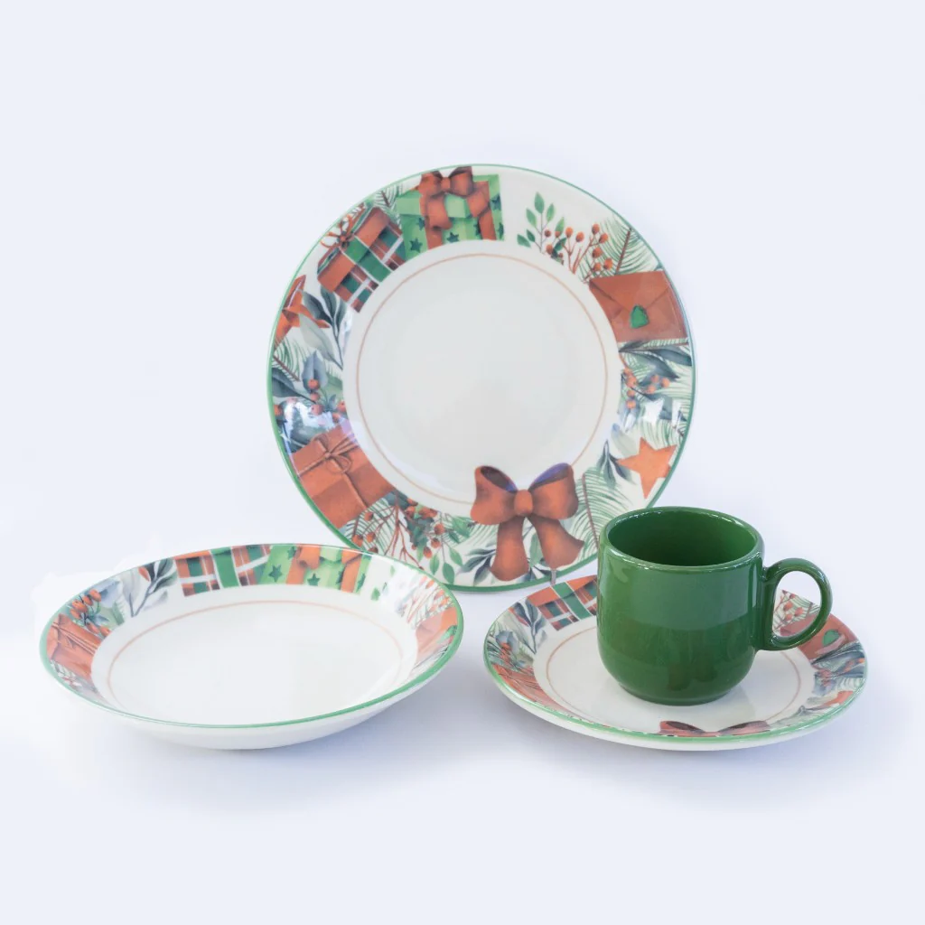 Vajilla de Porcelana 16 piezas | Celebración